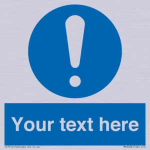 MV3002: Custom mandatory sign