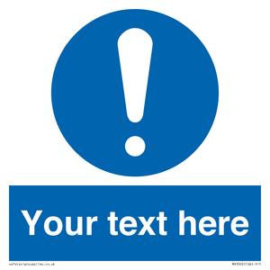 MV3002: Custom mandatory sign