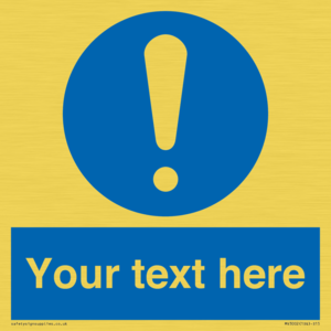 MV3002: Custom mandatory sign