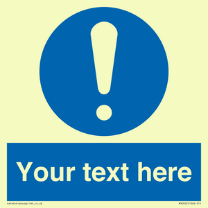 MV3002: Custom mandatory sign