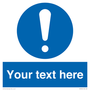 MV3002: Custom mandatory sign