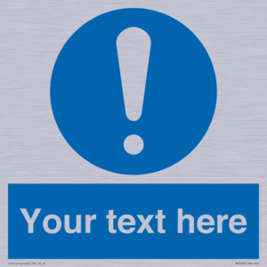 MV3002: Custom mandatory sign