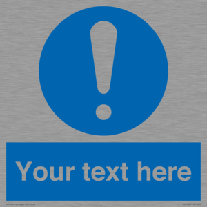 MV3002: Custom mandatory sign