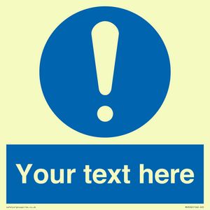 MV3002: Custom mandatory sign