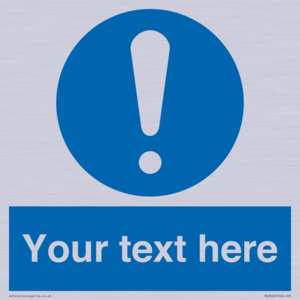 MV3002: Custom mandatory sign