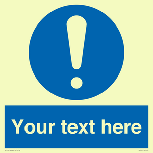 MV3002: Custom mandatory sign