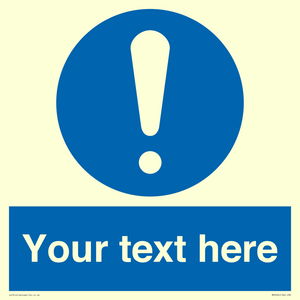 MV3002: Custom mandatory sign