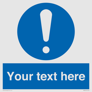 MV3002: Custom mandatory sign