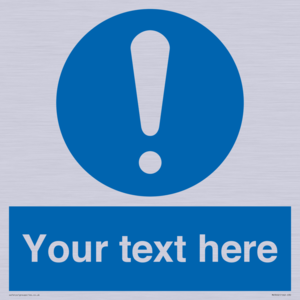 MV3002: Custom mandatory sign