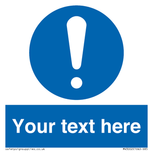 MV3002: Custom mandatory sign