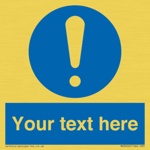 MV3002: Custom mandatory sign