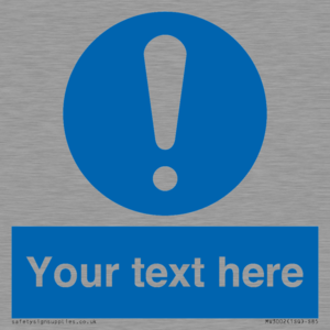 MV3002: Custom mandatory sign