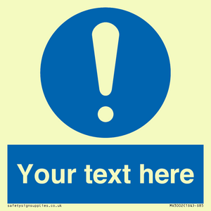 MV3002: Custom mandatory sign