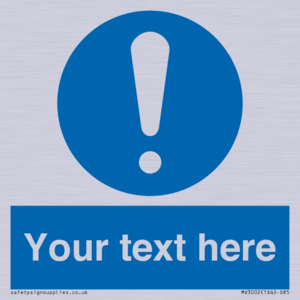 MV3002: Custom mandatory sign