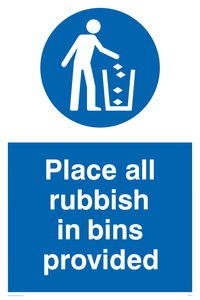 MV311: place all rubbish in bins provided