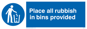 MV311: place all rubbish in bins provided