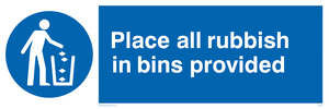 MV311: place all rubbish in bins provided