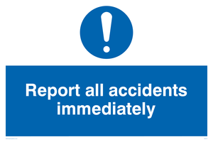 MV313: report all accidents immediately