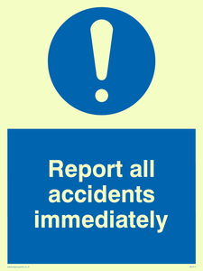 MV313: report all accidents immediately