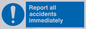MV313: report all accidents immediately