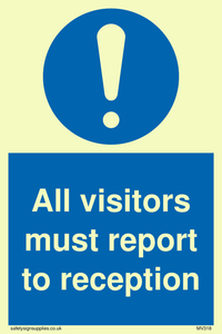 MV318: all visitors must report to reception