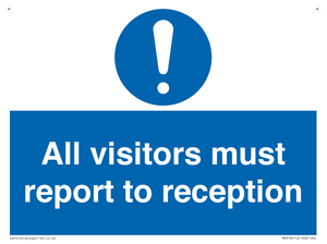 MV318: all visitors must report to reception