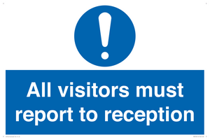 MV318: all visitors must report to reception