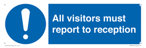 MV318: all visitors must report to reception