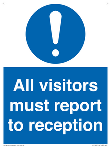 MV318: all visitors must report to reception