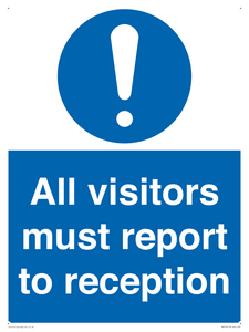 MV318: all visitors must report to reception