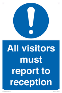 MV318: all visitors must report to reception