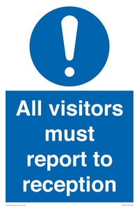 MV318: all visitors must report to reception