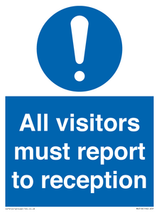 MV318: all visitors must report to reception