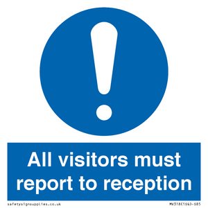 MV318: all visitors must report to reception