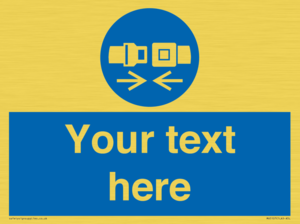 MV5107: Custom Seatbelts Sign