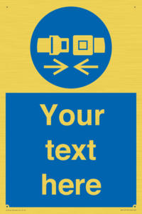 MV5107: Custom Seatbelts Sign