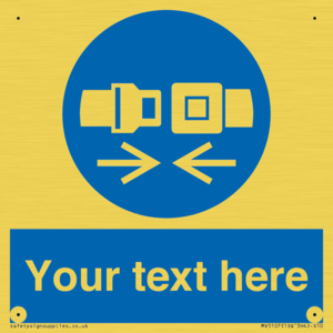 MV5107: Custom Seatbelts Sign
