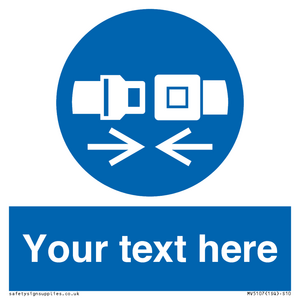 MV5107: Custom Seatbelts Sign
