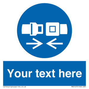 MV5107: Custom Seatbelts Sign