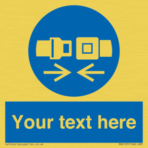 MV5107: Custom Seatbelts Sign