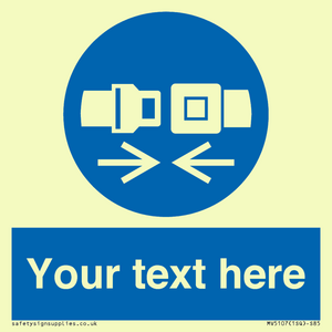 MV5107: Custom Seatbelts Sign