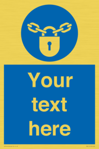 MV5115: Custom Lock Sign