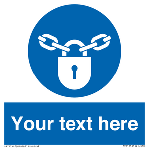 MV5115: Custom Lock Sign