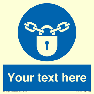 MV5115: Custom Lock Sign