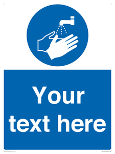 MV5116: Custom Wash Hands Sign
