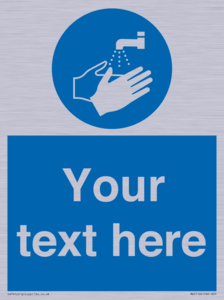 MV5116: Custom Wash Hands Sign