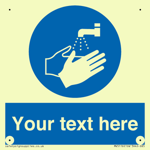 MV5116: Custom Wash Hands Sign