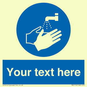 MV5116: Custom Wash Hands Sign