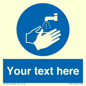 MV5116: Custom Wash Hands Sign