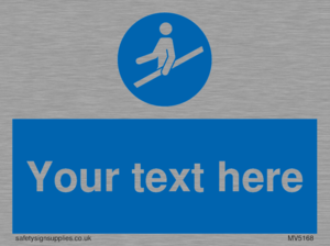 MV5168: Custom Use Hand Rail Sign